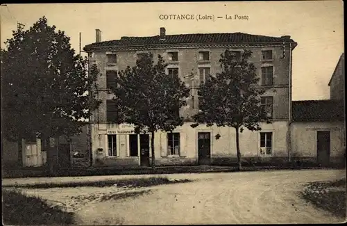 Ak Cottance Loire, La Poste