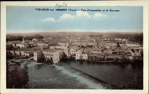 Ak Vielmur sur Argent Tarn, Vue d'Ensemble et le Barrage