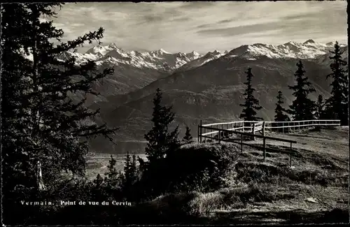 Ak Vermala Kt. Wallis, Point de vue du Cervin