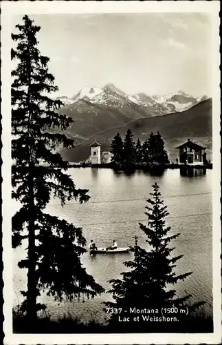 Ak Montana Kt. Wallis Schweiz, Lac et Weisshorn