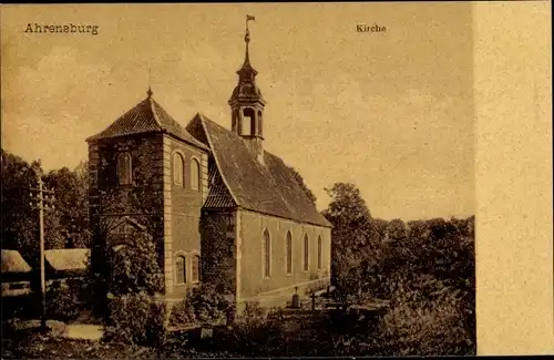 Ak Ahrensburg in Schleswig Holstein, Kirche, Außenansicht