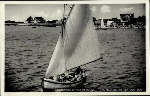 Ak Dahme in Ostholstein, Segelboot, Strandpartie