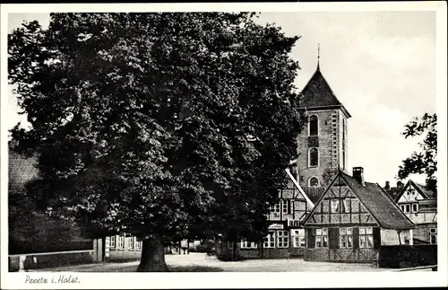 Ak Preetz in Schleswig Holstein, Kirche, Fachwerkhäuser