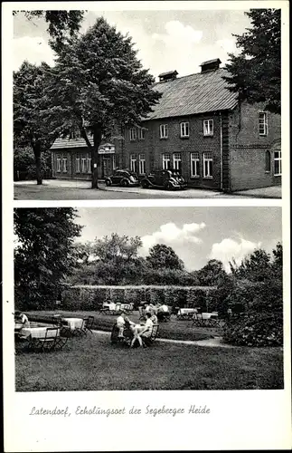 Ak Latendorf in Schleswig Holstein, Lindemanns Gasthaus, Gartenpartie
