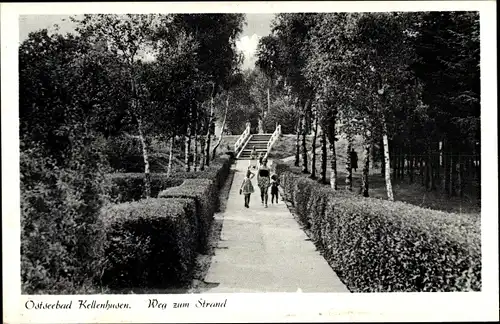 Ak Kellenhusen an der Ostsee, Weg zum Strand