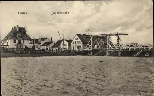 Ak Polessk Labiau Ostpreußen, Blick auf die Adlerbrücke