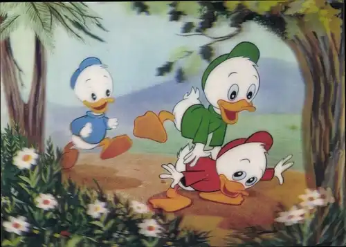 3-D Ak Tick, Trick und Trach, Huey, Dewey and Louie, Walt Disney, Donald Duck