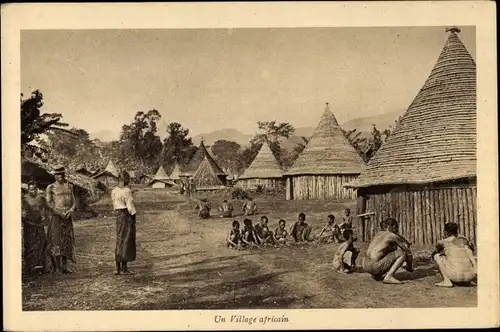 Ak Un Village africain, Strohhütten