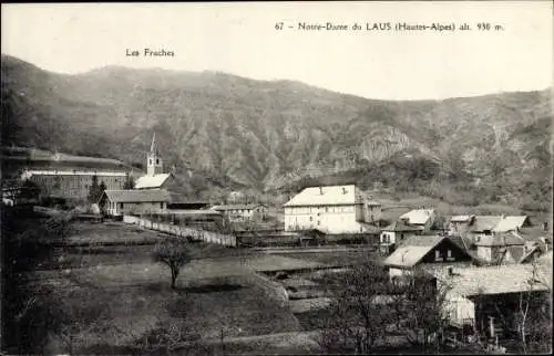 Ak Notre Dame du Laus Hautes Alpes, Vue générale avec les Fraches