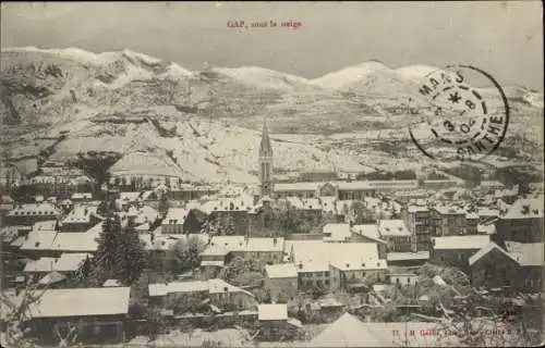 Ak Gap Hautes Alpes, sous la neige, hiver