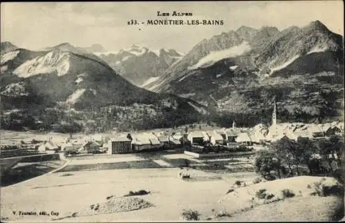 Ak Monétier les Bains Hautes Alpes, Vue générale