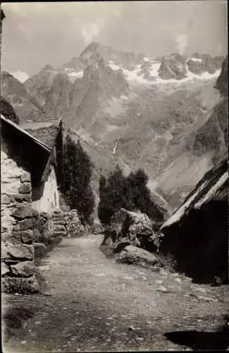Ak La Chapelle en Valgaudemar Hautes Alpes, L'Olan vu du Hameau des Portes