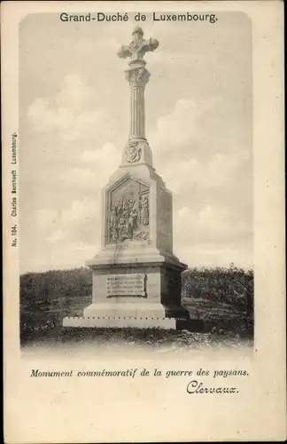 Ak Clervaux Luxemburg, Monument commemoratif de la guerre des paysans