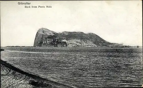 Ak Gibraltar, Rock, view from Punta Mala, shoreline