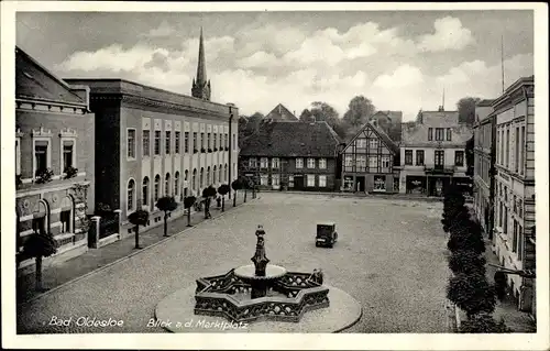 Ak Bad Oldesloe in Schleswig Holstein, Blick auf den Marktplatz