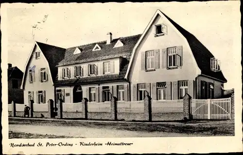 Ak Sankt Peter Ording in Nordfriesland, Kinderheim, Heimattreu
