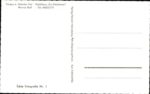 Ak Fargau Pratjau in Schleswig Holstein, Gasthaus zur Edeltanne, Uferpartie am Selenter See