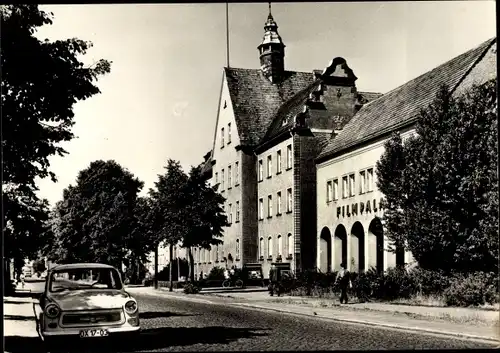 Ak Oranienburg im Kreis Oberhavel, Leninallee, Kreisgericht, Filmpalast, Trabant