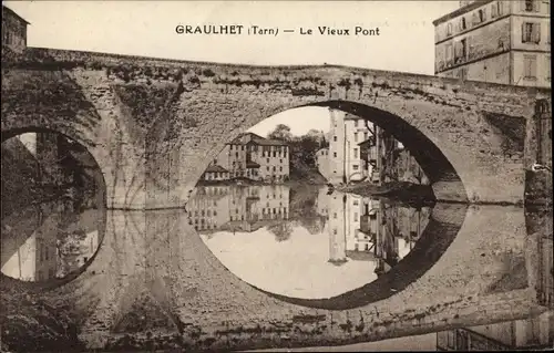 Ak Graulhet Tarn, Le Vieux Pont