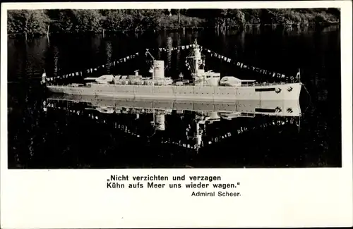 Ak Panzerschiff Modell Deutschland Klasse, Admiral Scheer