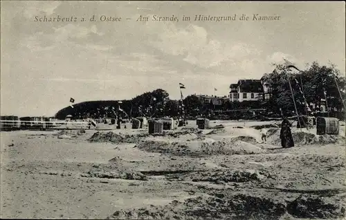 Ak Scharbeutz in Ostholstein, Strandpartie, Strandkörbe