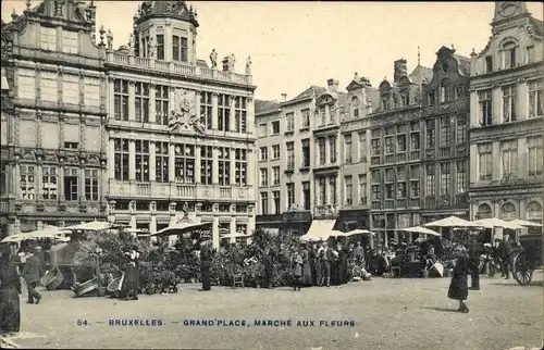 Ak Bruxelles Brüssel, Grand Place, Marché aux Fleurs