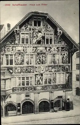 Ak Schaffhausen Stadt Schweiz, Haus Zum Ritter