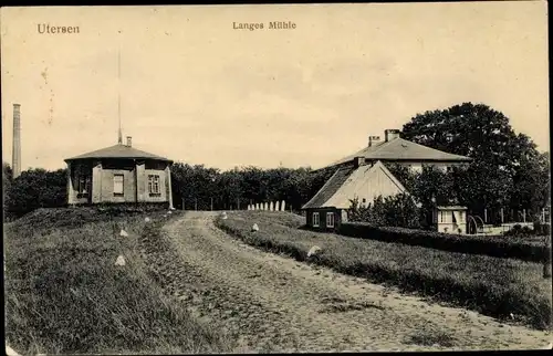 Ak Uetersen in Schleswig Holstein, Langes Mühle, Straßenansicht