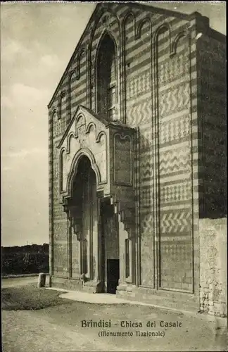 Ak Brindisi Puglia, Chiesa del Casale, Monumento Nazionale