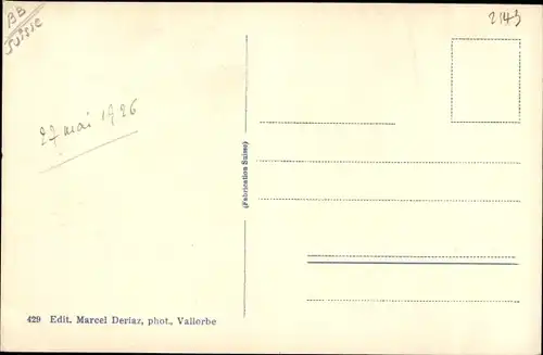 Ak Vallorbe Kt. Waadt Schweiz, Vue générale et la Dent de Vaulion