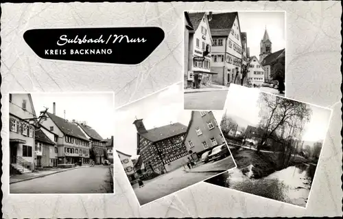Ak Sulzbach an der Murr, Straßenpartie, Kirche, Fachwerkhaus