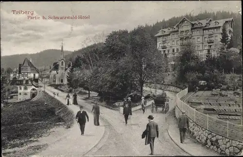 Ak Triberg im Schwarzwald, Partie beim Schwarzwald Hotel