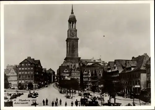 Ak Hamburg, Scharmarkt 1900, Michaeliskirche