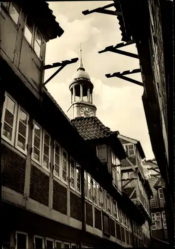 Ak Hamburg, Kramers Amtsstuben mit Turm der St. Michaeliskirche