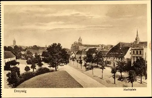 Ak Droyßig im Burgenlandkreis, Marktplatz