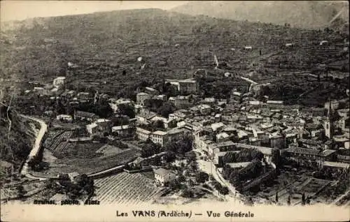 Ak Vans Ardèche, Vue Generale