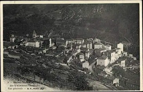 Ak Saint Martin de Valamas Ardèche, Vue Generale