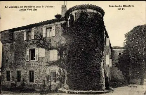 Ak Saint Felicien Ardèche, Le Chateau de Rosieres