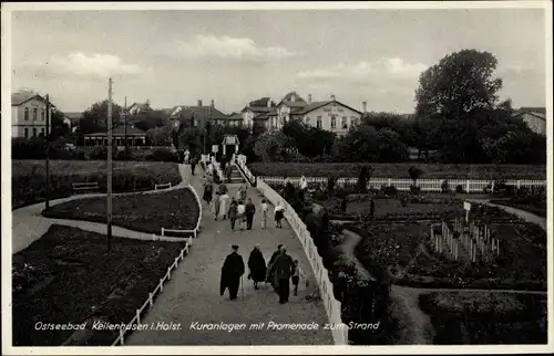 Ak Kellenhusen in Ostholstein, Kuranlagen, Strandpromenade, Spaziergänger