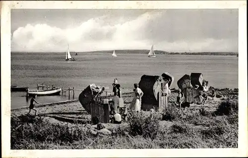 Ak Neustadt in Holstein, Strandpartie