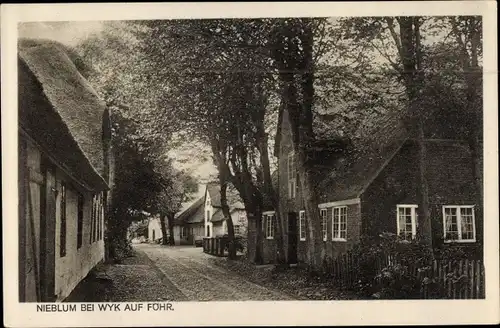 Ak Nieblum Wyk auf Föhr Nordfriesland, Straßenpartie