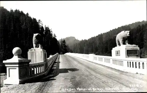 Foto Ak Alaska USA, Douglas Memorial Bridge, bears, Redwood Highway