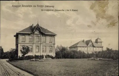 Ak Kropp in Schleswig Holstein, Kropper Anstalten, Bethabara, Herrenvilla