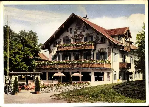 Ak Kochel am See in Oberbayern, Alpengasthof und Hotel Schmied von Kochel
