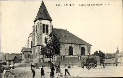 Ak Pantin Seine Saint Denis, Eglise St Germain