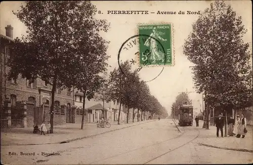 Ak Pierrefitte Seine Saint Denis, Avenue du Nord