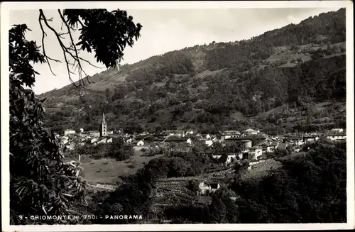 Ak Chiomonte Piemonte, Panorama vom Ort