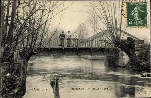 Ak Molinons Yonne, Paysage au Pont de la Vanne