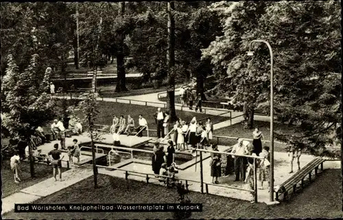 Ak Bad Wörishofen im Unterallgäu, Wassertretplatz im Kurpark