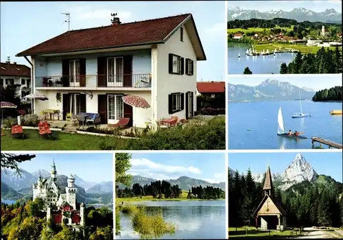 Ak Lechbruck am See im Ostallgäu, Haus Lorenz, Schloss Neuschwanstein